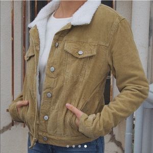 Nwot sherpa corduroy jacket